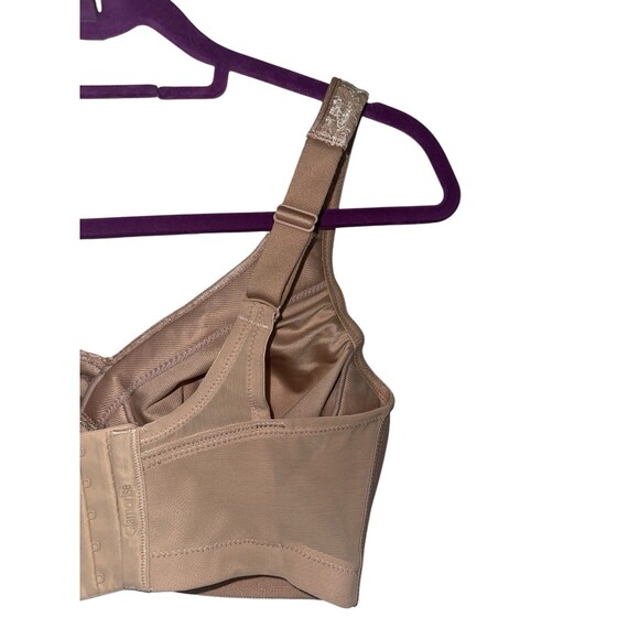 Glamorise 1007 MagicLift Seamless Firm Support Bra Beige Lace 34F - Picture 10 of 14